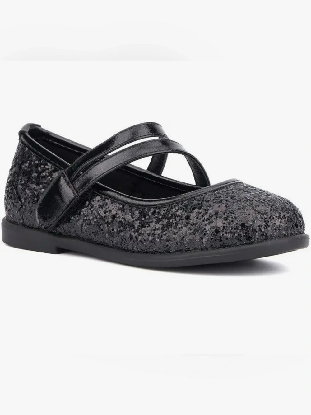 Olivia Miller Girls Glitter Mary Jane Flats